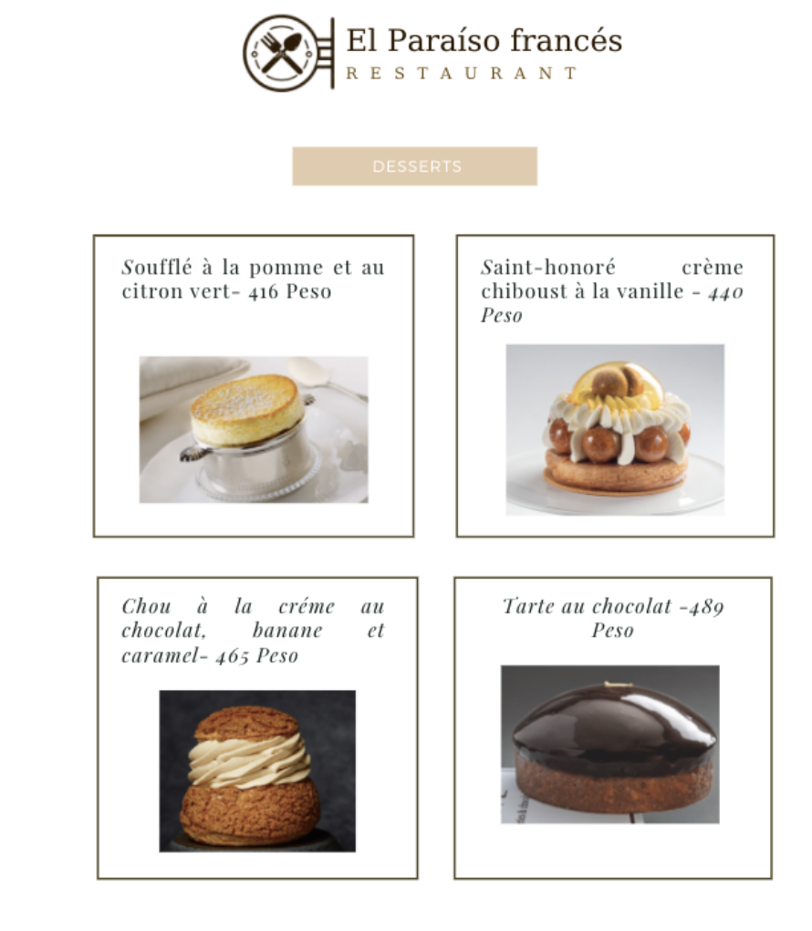 Desserts